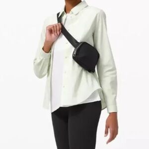 Lululemon Full Day Ahead Shirt Springtime/Mint Size 4 Button Down